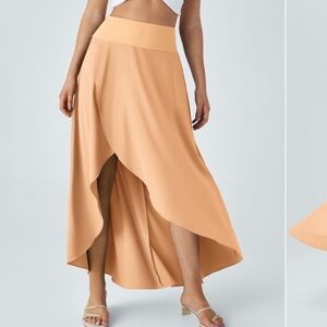 HALARA High Low Skirt in Tan